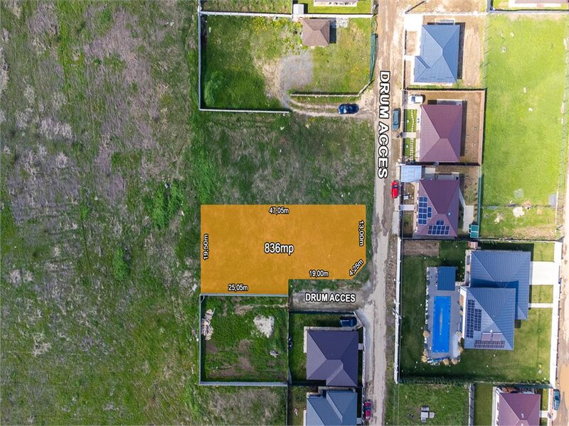 Berceni, Sf. Sana, teren intravilan 836 mp, STB 3 min., deschidere 17 ml.