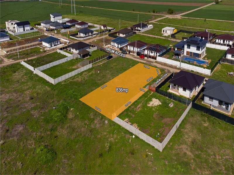 Berceni, Sf. Sana, teren intravilan 836 mp, STB 3 min., deschidere 17 ml.