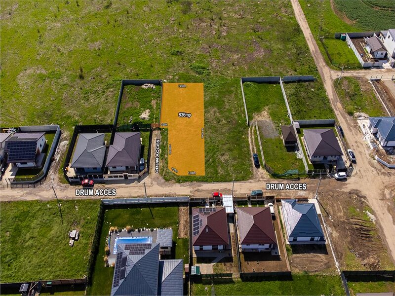 Berceni, Sf. Sana, teren intravilan 836 mp, STB 3 min., deschidere 17 ml.