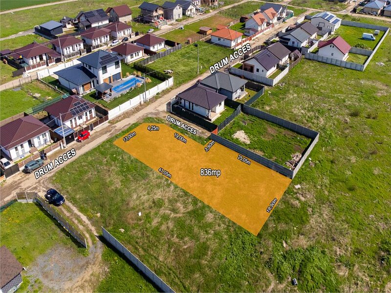 Berceni, Sf. Sana, teren intravilan 836 mp, STB 3 min., deschidere 17 ml.